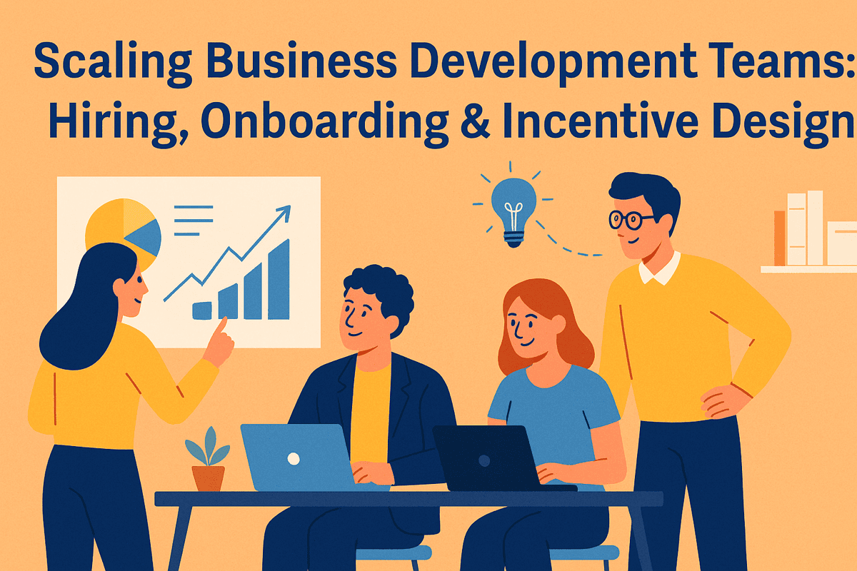 SCALING BUSINESS DEVELOPMENT TEAMS: HIRING, ONBOARDING & INCENTIVE DESIGN